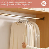 Vacuum Compressed Adjustable Seasonal Storage Organizer For Suits Coats Or Sweaters