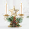 Christmas Wrought Iron Candlestick Holders