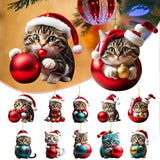 Cute Cat 2023 Christmas Ornaments.