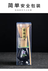 3/4pcs Matcha Bamboo Whisk Teaspoon And Ceramic matte Bowl