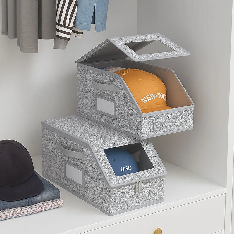 Dustproof Hat Organizer With Lid