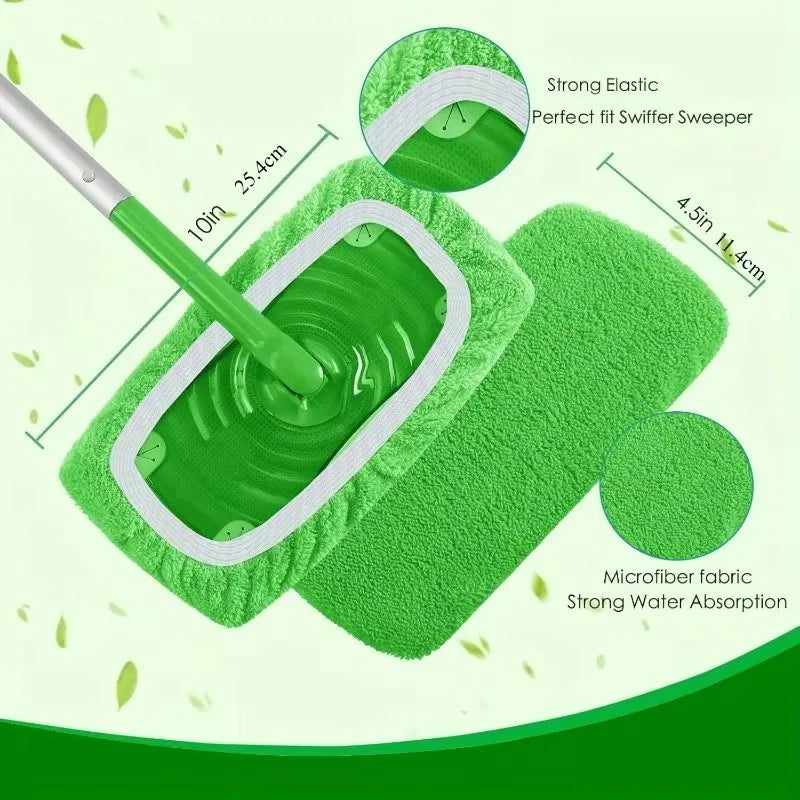 4Pcs Reusable Replacement Ultra-fine Fiber Mop Cover