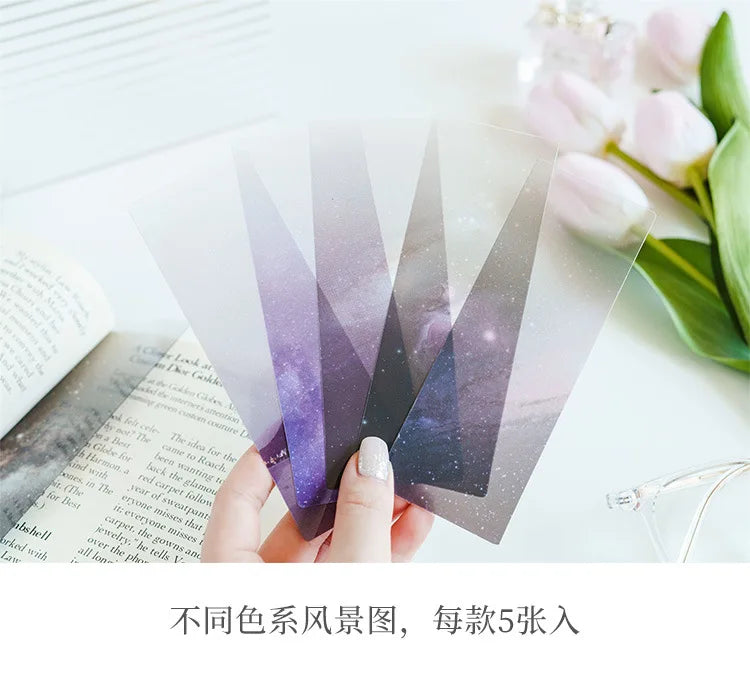 5pcs Star Ocean Translucent Bookmark
