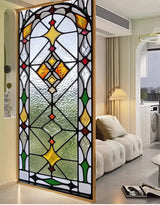 Electrostatic Vintage Stained Glass Window Sticker