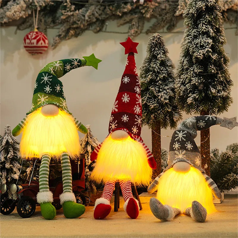 Faceless Christmas Glowing Gnome.