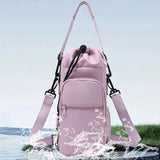 Women And Men's Oxford Lightweight Waterproof Crossbody Water Bottle And Phone Bag