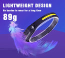 USB Rechargeable Head Lamp/Flashlight USB Rechargeable LED COB Built-in Battery With 5 Lighting Modes.