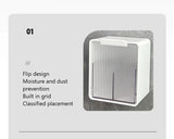 Wall Mounted Qtip Cotton Ball Floss Canisters With Lids