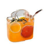 Portable Glass Handbag With Straw