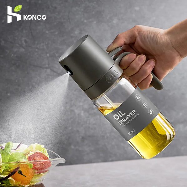 250ml High Borosilicate Glass Cooking Oil Dispenser Sprayer Mister for Air Fryer Or Salads