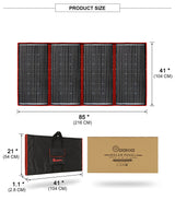 Dokio Flexible/Foldable High Efficiency Solar Panel. 12V 80w 100w 150w 200w 300w Solar Panel Kit