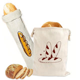 Reusable Linen Bread Bag With Drawstring