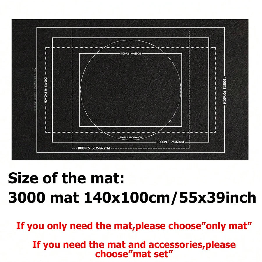 Felt Puzzle Scroll Storage Mat For 1500-3000 PCS