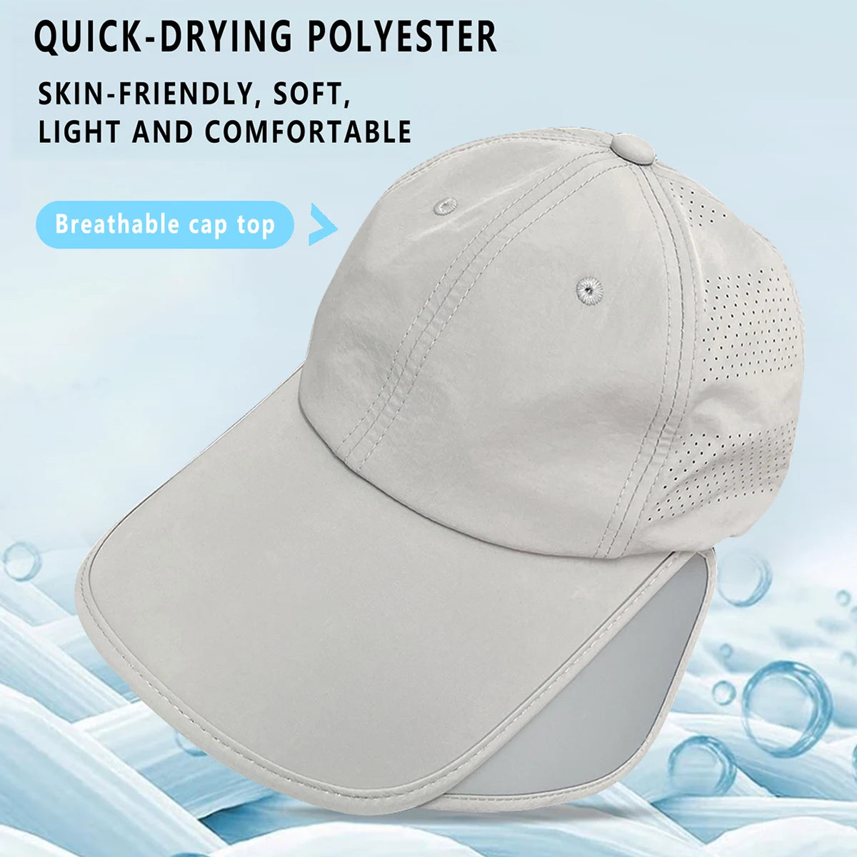Men's Big Brim Breathable Retractable Sunshade Hat