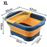 Silicone Foldable Strainer For Fruit Or Vegetables With Strainer