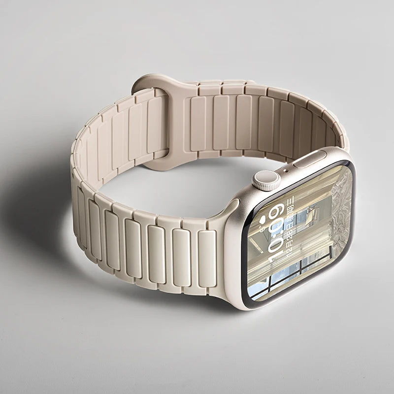 Silicone Magnetic  Strap for Apple Watch 46mm 42mm 49mm 45mm 41mm 44mm 40mm Band For IWatch Ultra 2 Series 10 9 8 7 6 SE 5 4 3