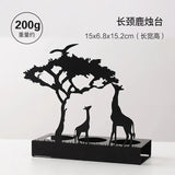 Metal Black Luminous Decoration Candle Holder