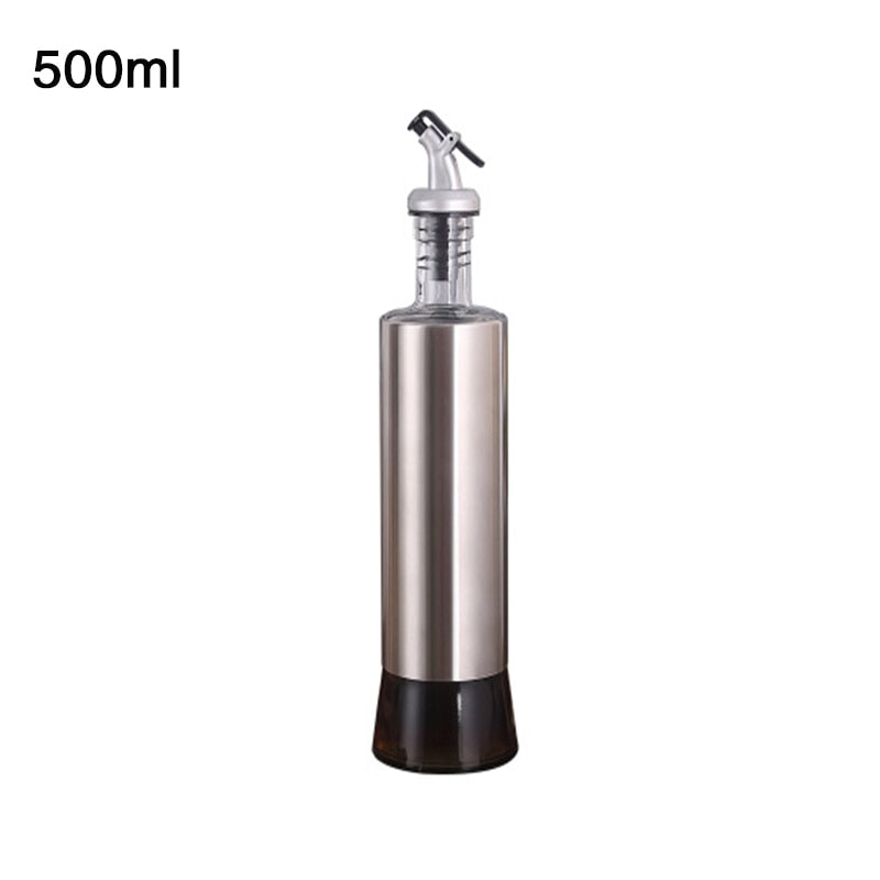 YOMDID Stainless Steel Leak-proof Glass Dispenser For Oil, Vinegar or Soya Sauce.