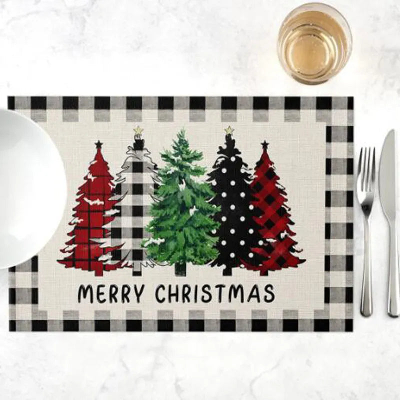 Christmas linen Table place mats