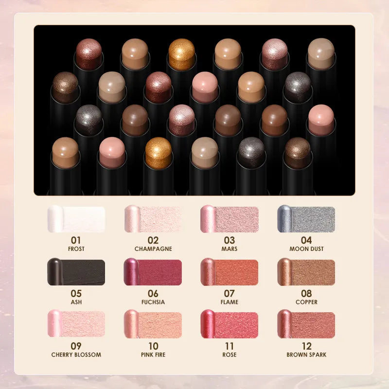 FOCALLURE 24 Pearlescent, Waterproof Eyeshadow Colors.