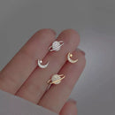 Zircon 925 Silver Or Gold Plated Pierced Stud Earrings