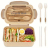1pc Insulated Microwavable Sealed Lunch Box With Compartments