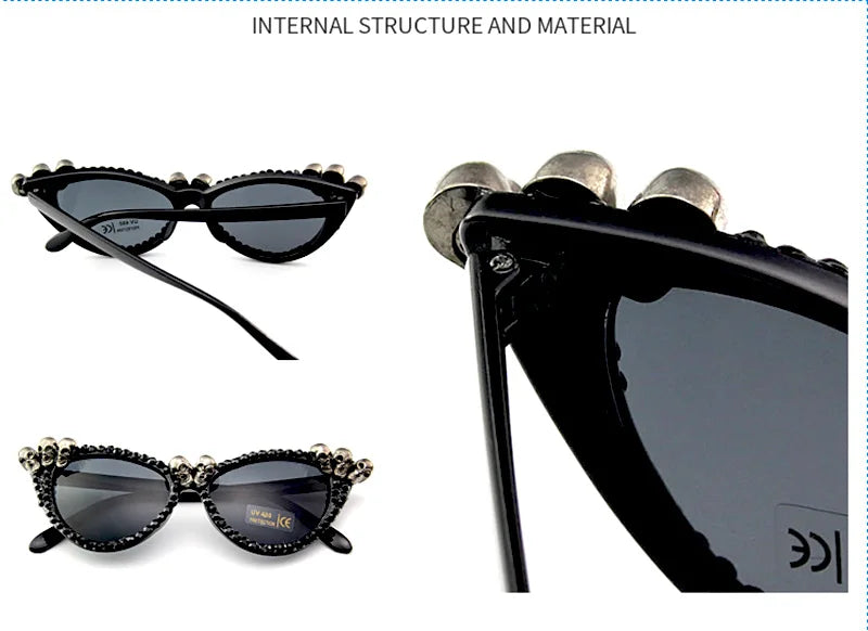 Vintage Gothic Skull Sunglasses