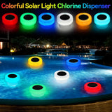 Solar Floating Chlorine 3 Inch Dispenser with Colorful Light