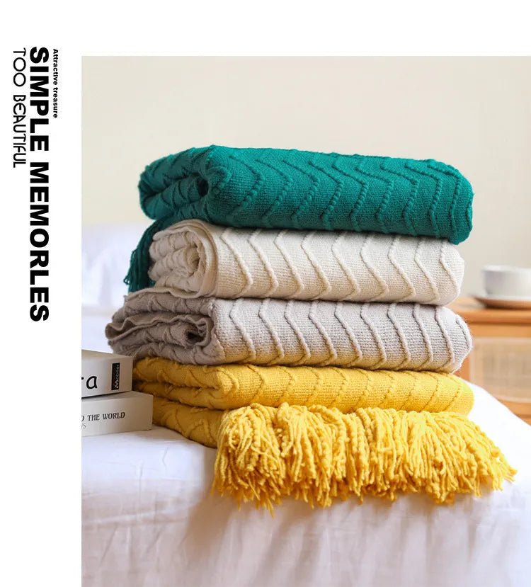 Battilo Machine Washable Decorative Soft Knitted Throws.