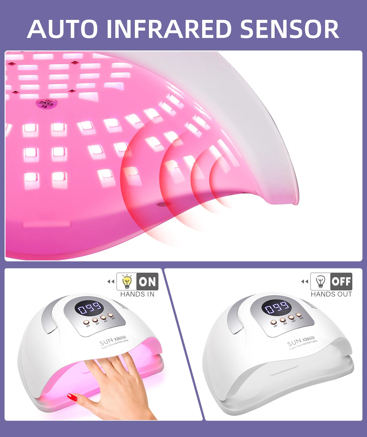 380W UV/ 81LED Manicure Lamp With Handle