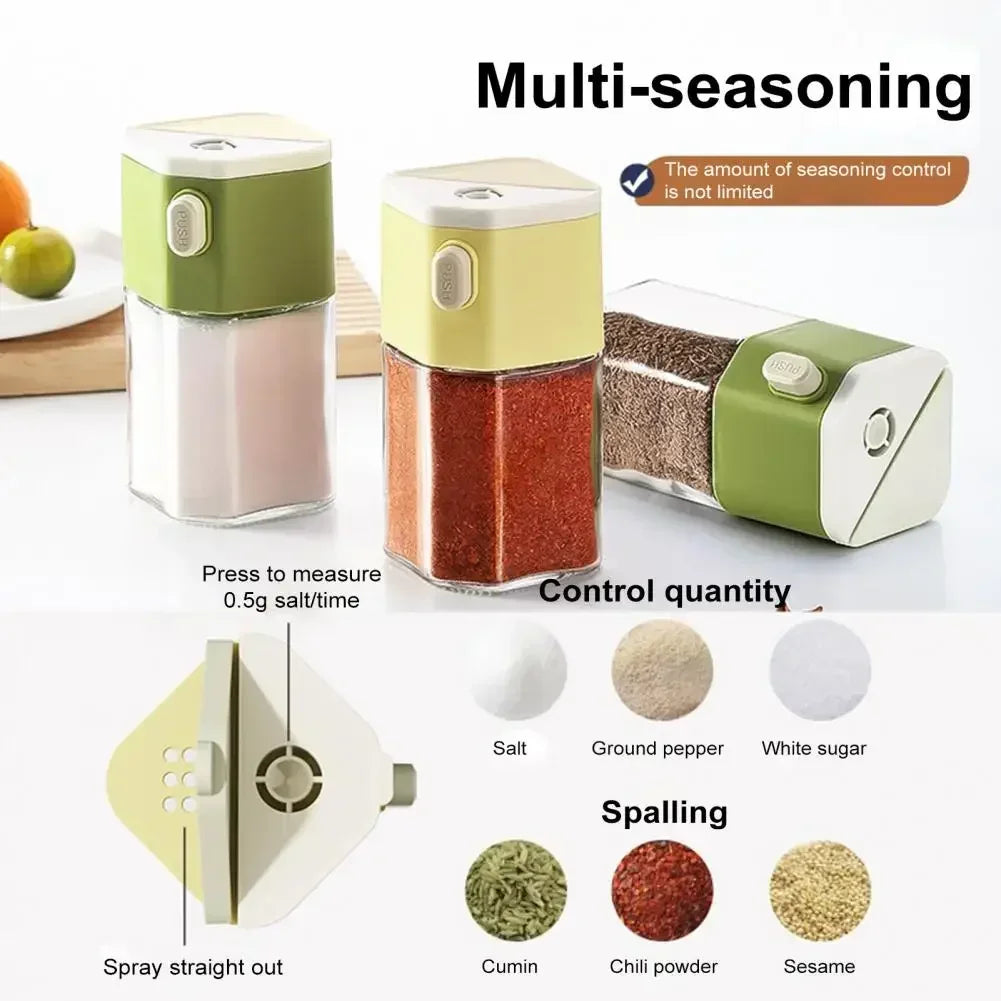 Moisture-proof Seasoning Bottle That Can Extrude 0.5 Grams Of Salt Or Sprinkle Larger Measurements Without Clumping