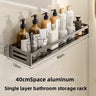 Aluminum Bathroom/Kitchen Shelf For Accessories With Towel Bar
