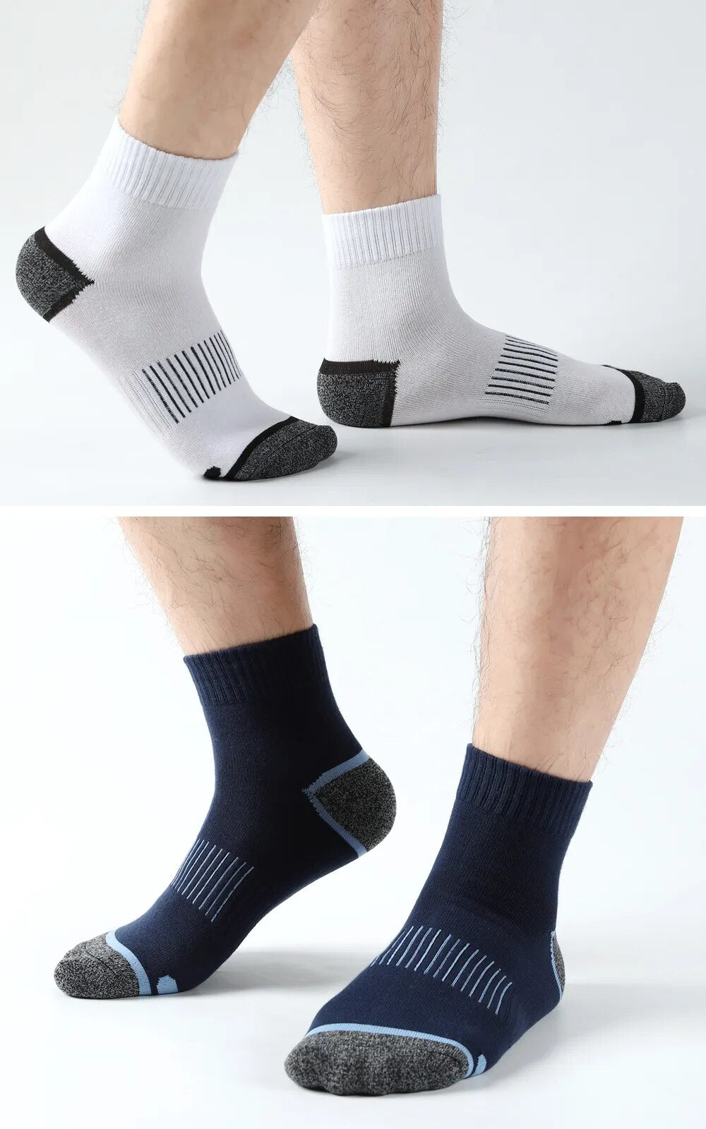 5 Pairs Of High Quality Men's Casual Cotton Breathable Socks Size 38-45..