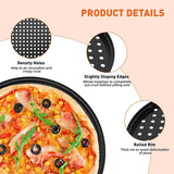 4 Size Nonstick Carbon Steel Pizza Pan with Holes