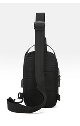 Men's Anti Theft USB Charging Crossbody Bag