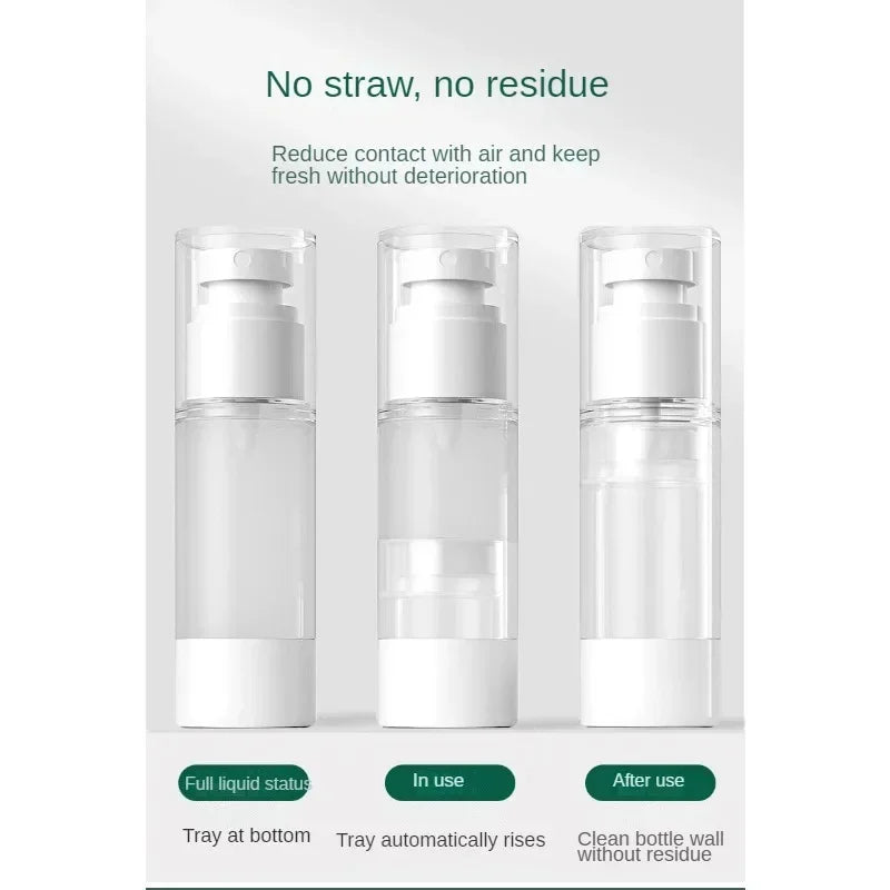 15ml 30ml 50ml Clear Airless Cosmetic Cream Pump Bottle