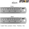 STONEGO Stainless Steel Double Sided Ruler, 6, 8, 12, 16 Or 20 Inch Metal Rulers