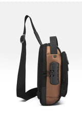 Men's Anti Theft USB Charging Crossbody Bag