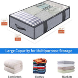 Storage Bag With Cover That Fits Under the bed With 4 Reinforced Handles