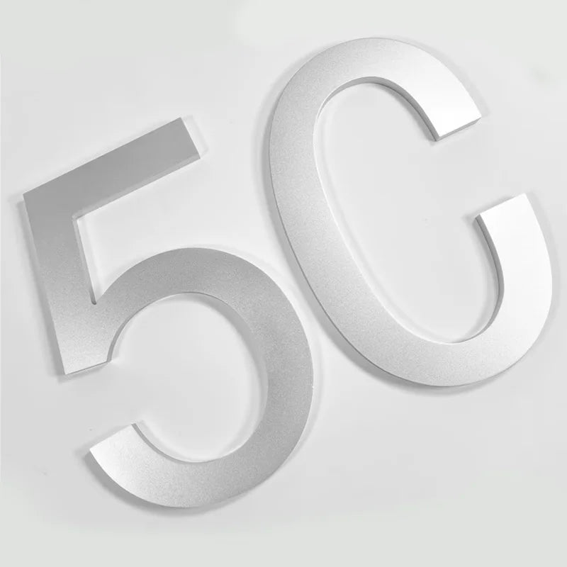 Outdoor  8 Inch Silver/Black 20cm Letters Or Numbers 0-9 For House Address