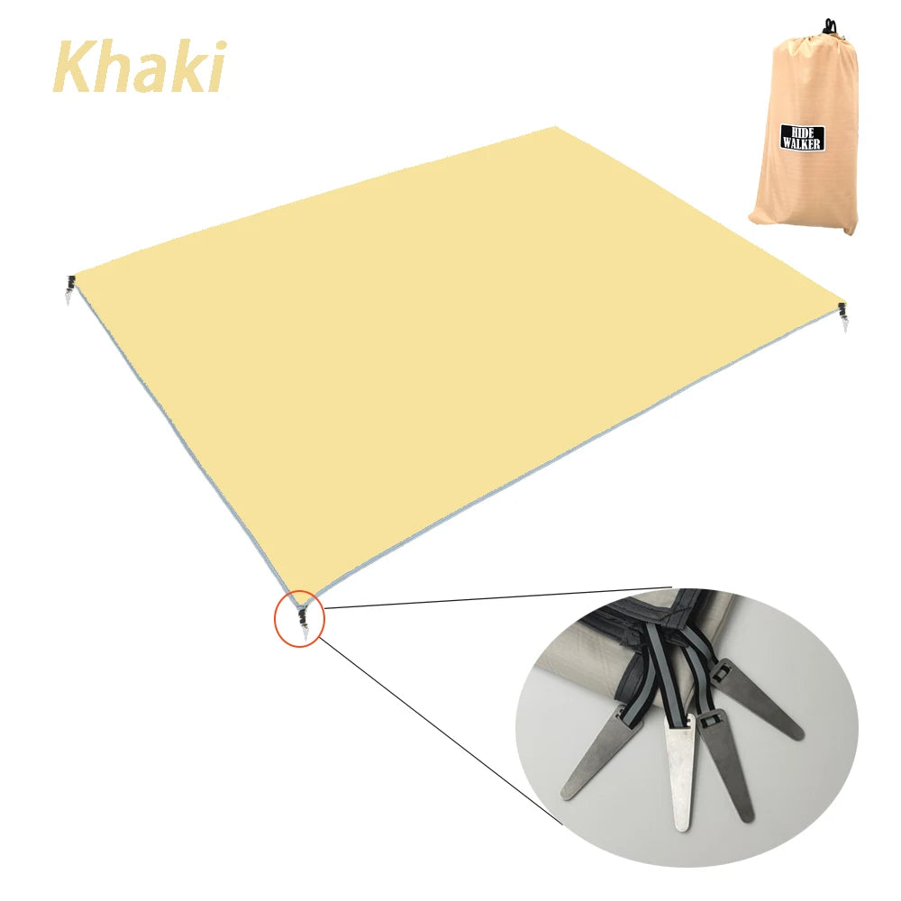 Ultralight Pocket Size Waterproof Tent Ground Sheet With Stakes