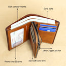 Men's Genuine Leather Rfid Protection Wallets.