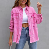 Women's Mid Length Denim Jacket.