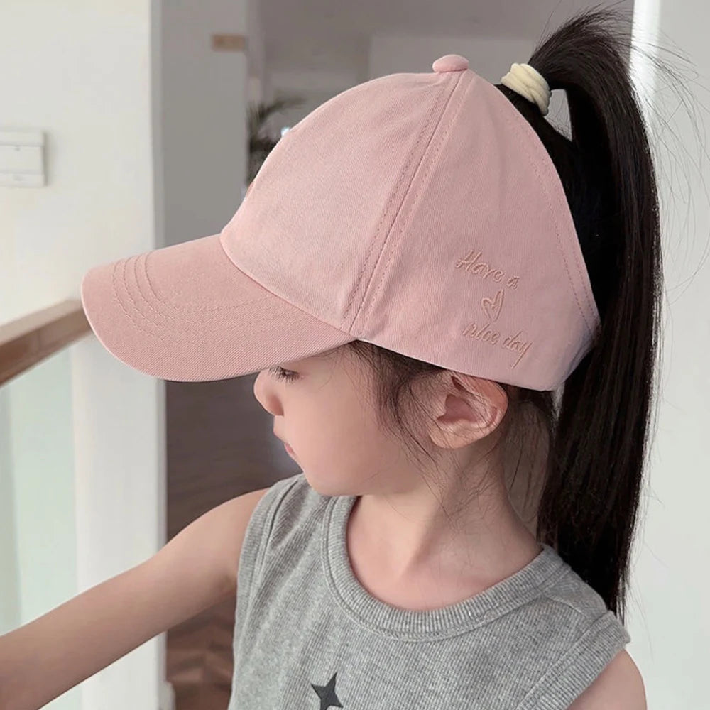 Sporty Ponytail Cap With Snapback