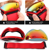 X-TIGER Double Layer, Anti-fog, UV Protection Ski Goggles.