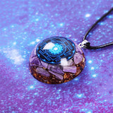 Chakra Orgonite Charoite Pendant