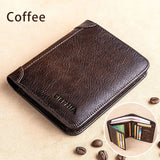 Men's Genuine Leather Rfid Protection Wallets.