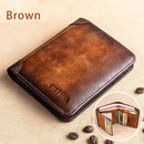 Men's Genuine Leather Rfid Protection Wallets.