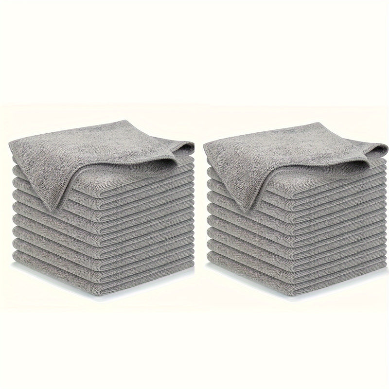 5/10/20/50/100pcs Gray Ultra-fine Absorbent Fiber Cleaning Cloth