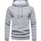 Men's Casual Waffle Pattern Pullover Hooded Sweatshirt With Kangaroo Pocket